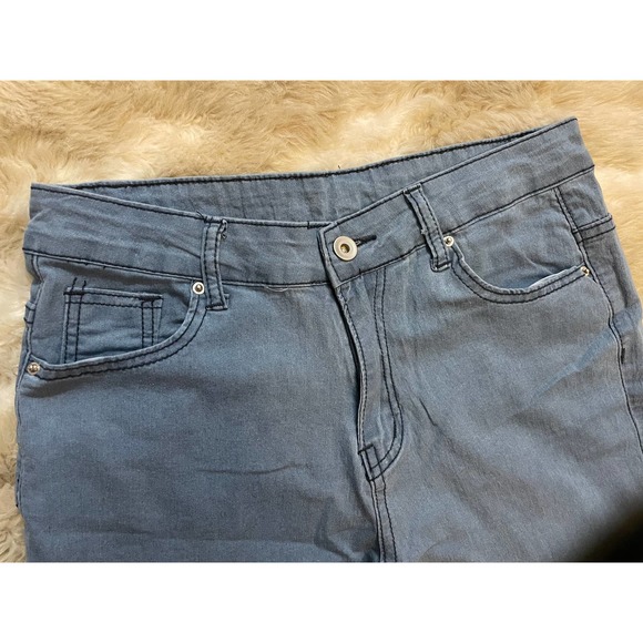 Flared lace-up ankle, high rise stretch jeans size XS - Picture 6 of 8